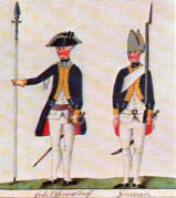 Offizier und Füsilier des Regiments 1776